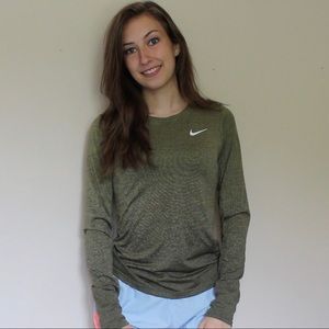 Nike Element Green Dry-Fit Running Top